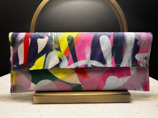 Hand painted clutch hand bag