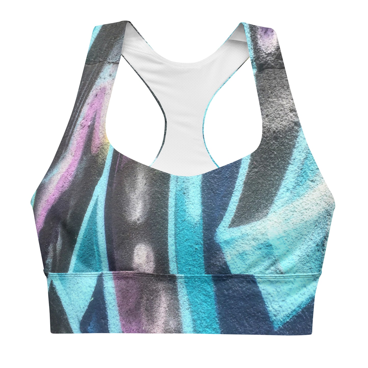 Longline sports bra - Graffiti Dreaming