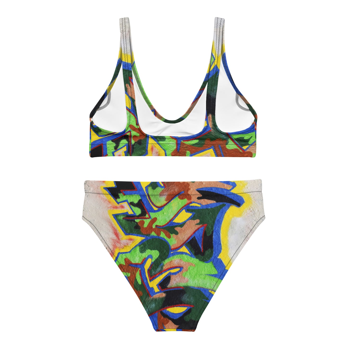 Eco Friendly-high-waisted bikini - Camouflage