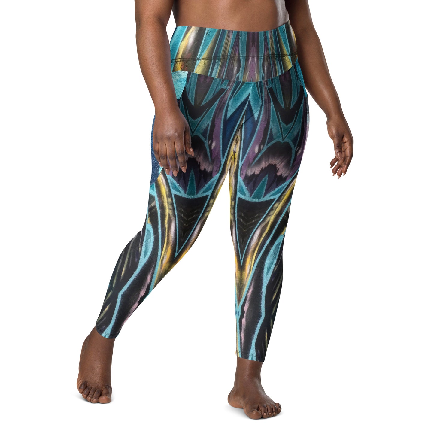 Leggings with pockets - XL - 6XL- Cosmic Graffiti